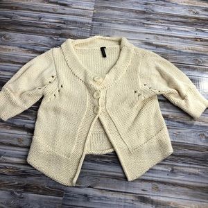 Topshop Three Button, 3/4 Sleeve Knit Cardigan